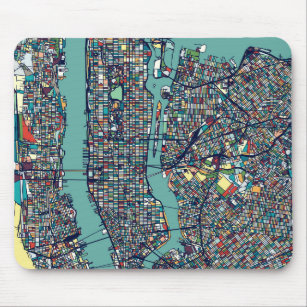 Manhattan New York Map Mouse Pad