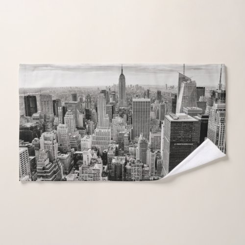 Manhattan New York panorama Bath Towel Set