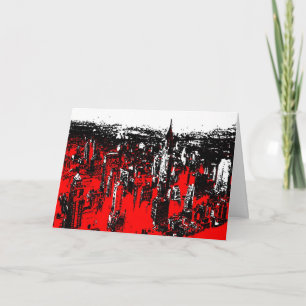 Manhattan New York Pop Art Modern Card