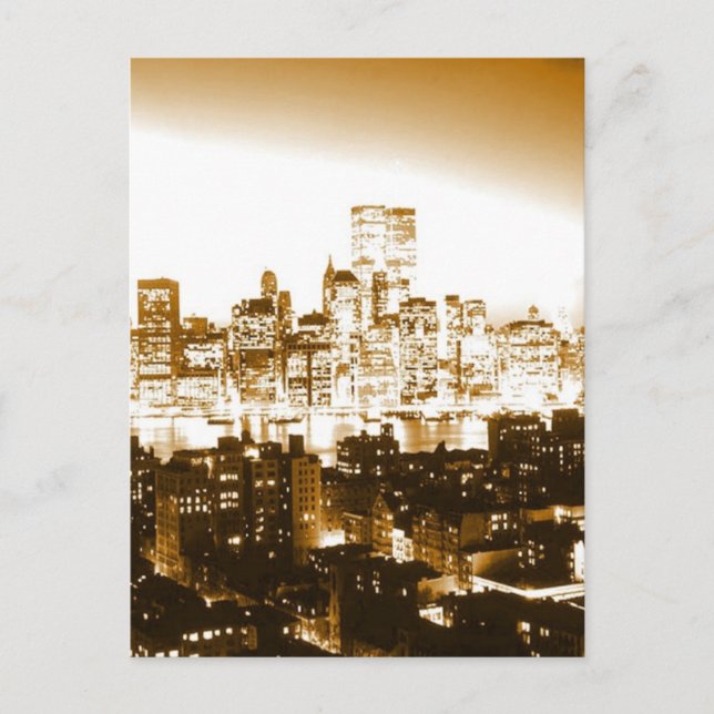 Manhattan New York Postcard (Front)