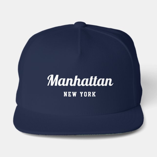 Manhattan New York  Snap Back Hat (Front)