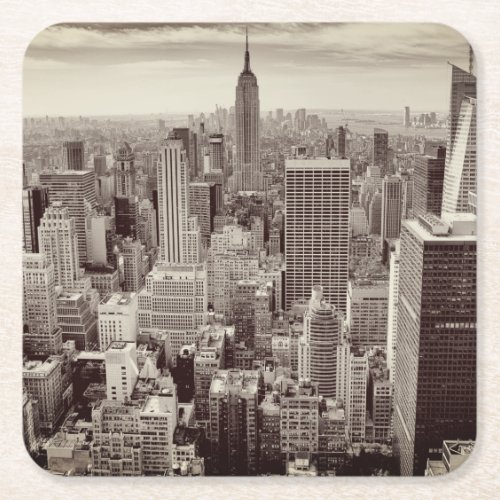 Manhattan New York Square Paper Coaster