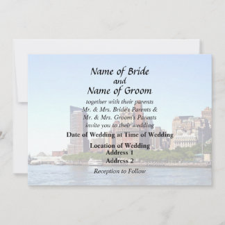 Manhattan NY - Manhattan Skyline on a Clear Day Invitation