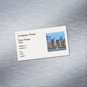 Manhattan NY – Sailboat By Manhattan Skyline Business Card Magnet