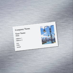 Manhattan NY - Skyline From Liberty State Park Business Card Magnet