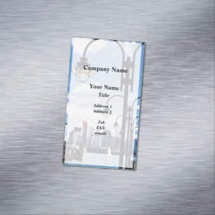 Manhattan NY - Skyline From Liberty State Park Business Card Magnet