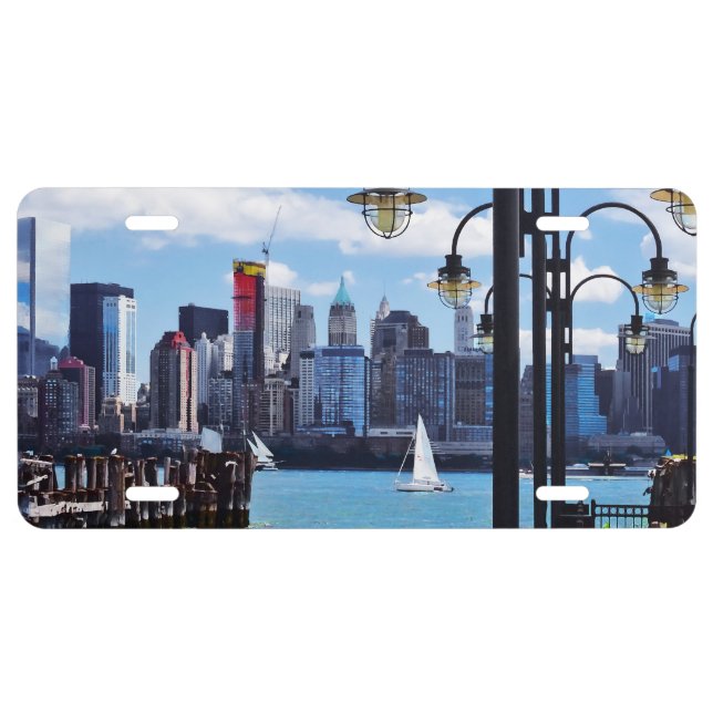 Manhattan, NY - Skyline From Liberty State Park License Plate (Front)