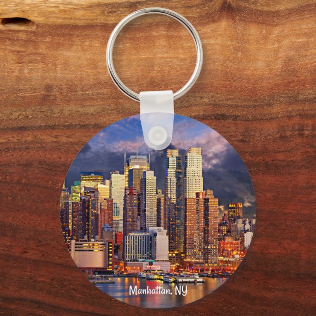 Manhattan, NY skyline Keychain (Back)