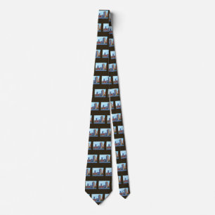 Manhattan NY - Three Boats By Manhattan Skyline Neck Tie