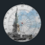 Manhattan NYC Dart Board with Statue of Liberty<br><div class="desc">Manhattan NYC Dart Board with Statue of Liberty – New York City Skyline Art, Urban Travel Decor, Modern USA Landmark Game Board Bring the energy of New York City into your game room with this Manhattan NYC Dart Board featuring the Statue of Liberty and the iconic city skyline. Designed for...</div>
