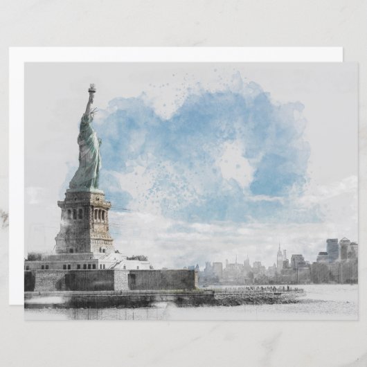 Manhattan Nyc Liberty Statue (Front/Back)