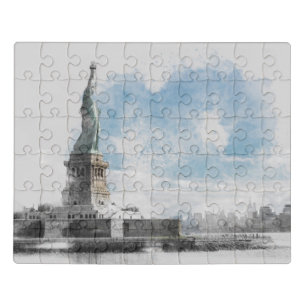 Manhattan Nyc Liberty Statue Jigsaw Puzzle