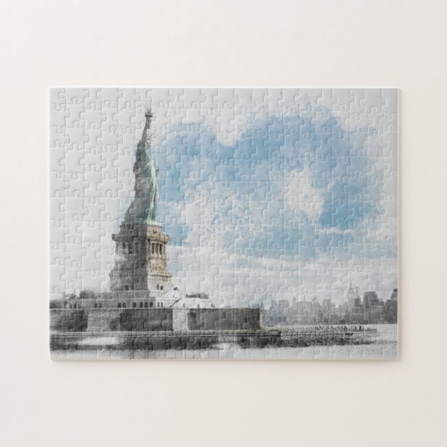 Manhattan NYC Liberty Statue Jigsaw Puzzle  (Horizontal)