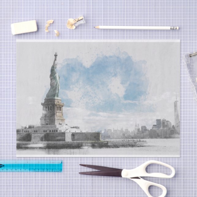 Manhattan NYC Liberty Statue Tissue Paper – Iconic (Craft)