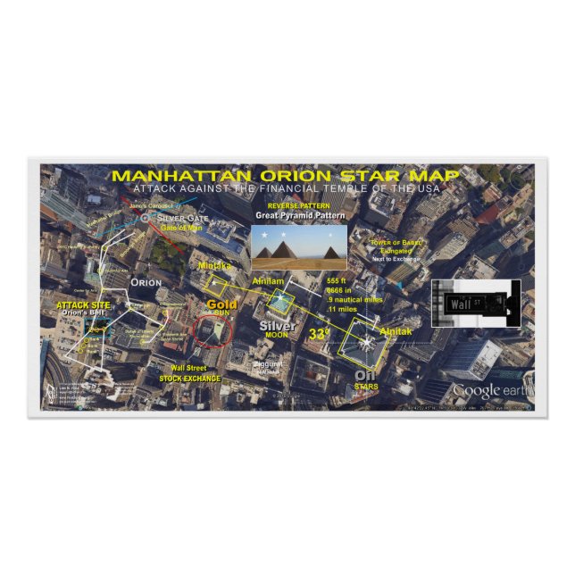 Manhattan Orion Star Map Poster (Front)