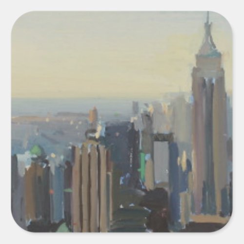 Manhattan Panorama 2012 Square Sticker