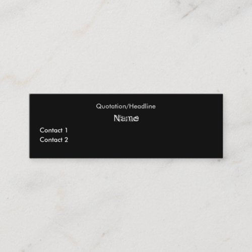 Manhattan Profile Card Business Card Templates