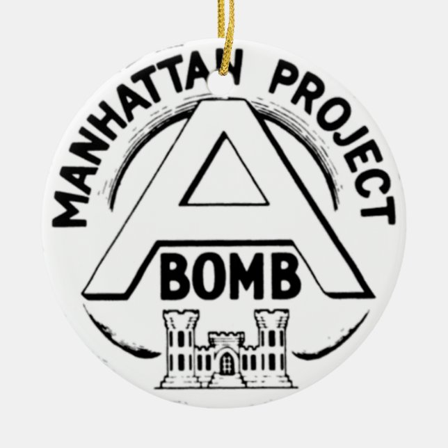 Manhattan Project Badge Ceramic Ornament (Front)