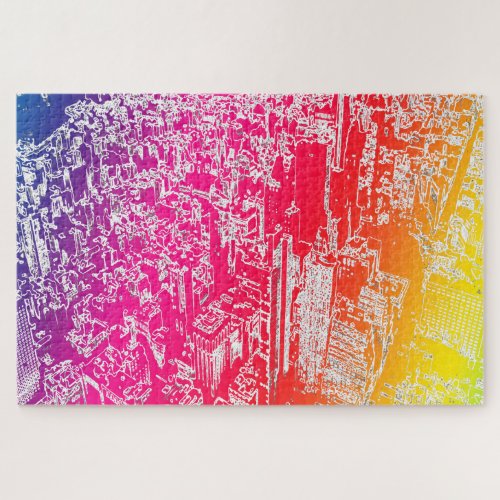 Manhattan rainbow jigsaw puzzle