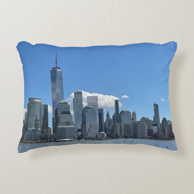 Manhattan Skyline Accent Pillow (Front)