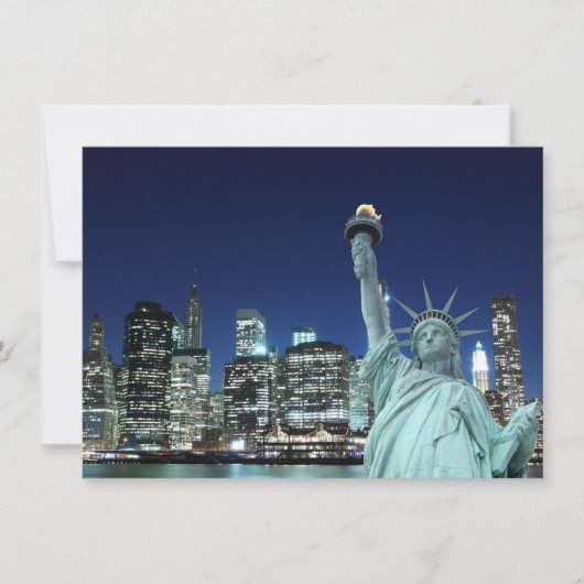 Manhattan Skyline and The Statue of Liberty (Front)