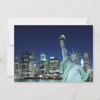 Manhattan Skyline and The Statue of Liberty