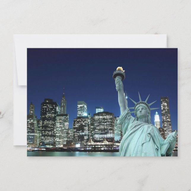 Manhattan Skyline and The Statue of Liberty (Front)