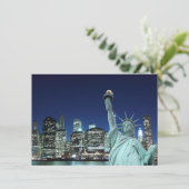 Manhattan Skyline and The Statue of Liberty (Standing Front)