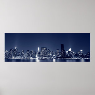 Manhattan Skyline and the Towers Of Lights Poster