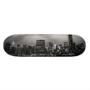 Manhattan Skyline at Night Skateboard Deck