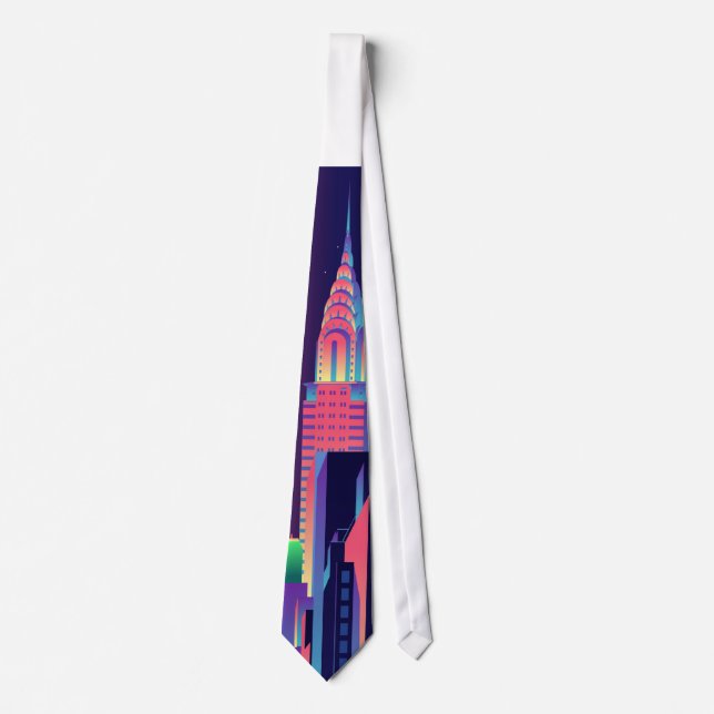 Manhattan skyline neck tie (Front)