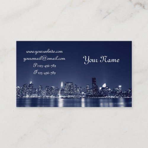 Manhattan Skyline, New York City Business Card Template