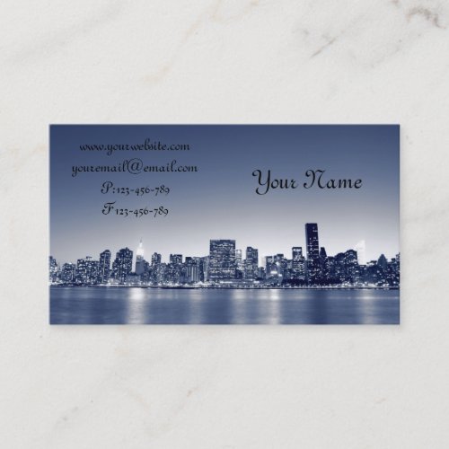 Manhattan Skyline New York City Business Card