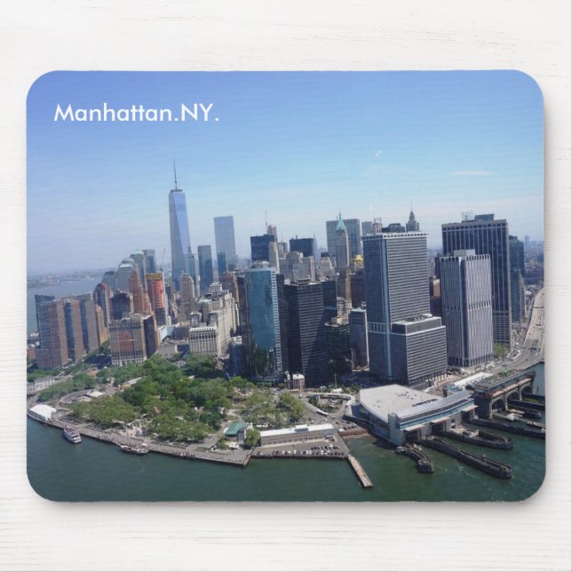 Manhattan Skyline New York Mouse Pad (Front)
