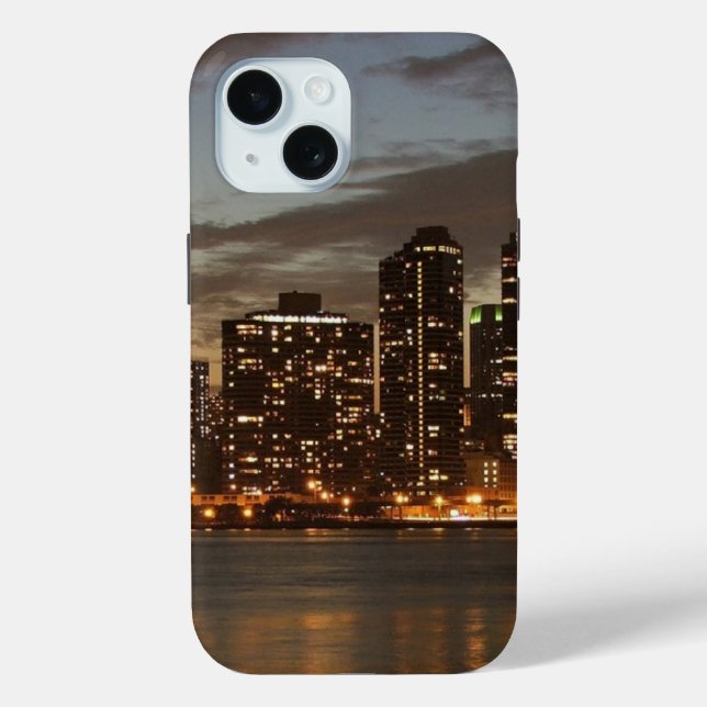 Manhattan Skyscrapers at Night Case-Mate iPhone Case (Back)
