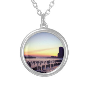 Manhattan Sunset Silver Plated Necklace