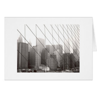 Manhattan Through Brooklyn Bridge Cards