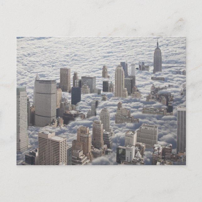 Manhattan Under Cloudy Sky Postcard (Front)
