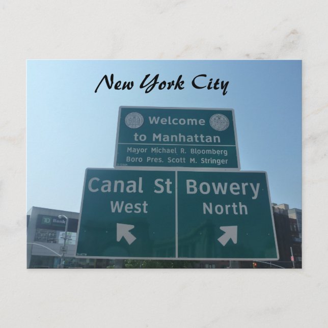 manhattan welcome postcard (Front)