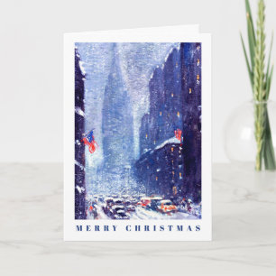 Manhattan Winter Scene. Christmas Holiday Card