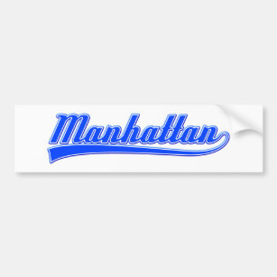 Manhattan With Swash Bumper Sticker