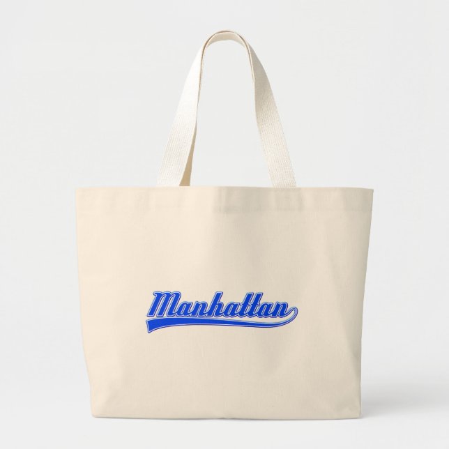 Manhattan With Swash Large Tote Bag (Front)