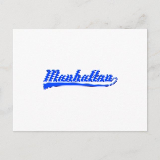 Manhattan With Swash Postcard (Front)