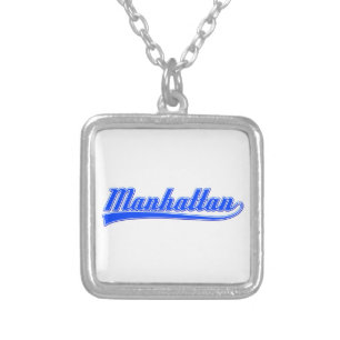 Manhattan With Swash Silver Plated Necklace