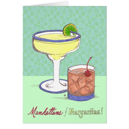 Manhattans & Margaritas | Customizable Cards (Front)