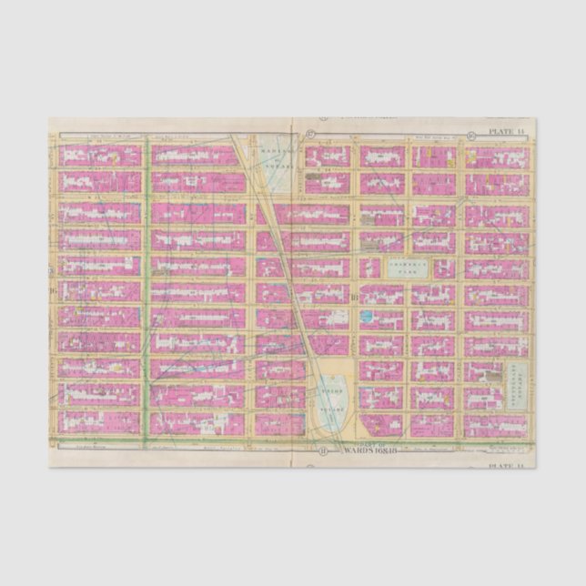 Manhatten, New York 12 Tissue Paper (Front)