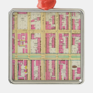 Manhatten, New York 3 Metal Ornament