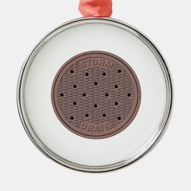 Manhole Cover Metal Ornament (Front)