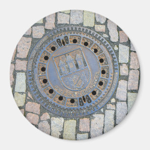 Manhole Cover, Prague Castle, Czech Republic Magnet