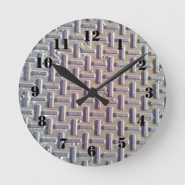 Manhole cover round clock (Front)